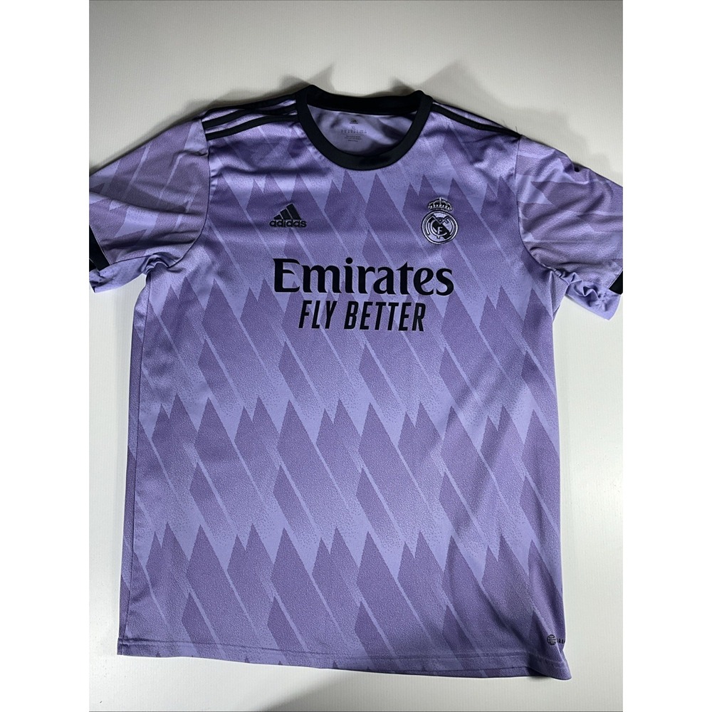 Adidas Real Madrid Men's XL Purple 2022/23 Away Soccer Jersey Aeroready
